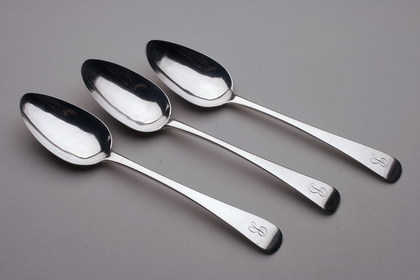 Carlisle Silver (with Provincial Newcastle Hallmarks) Tablespoons (Set of 3)